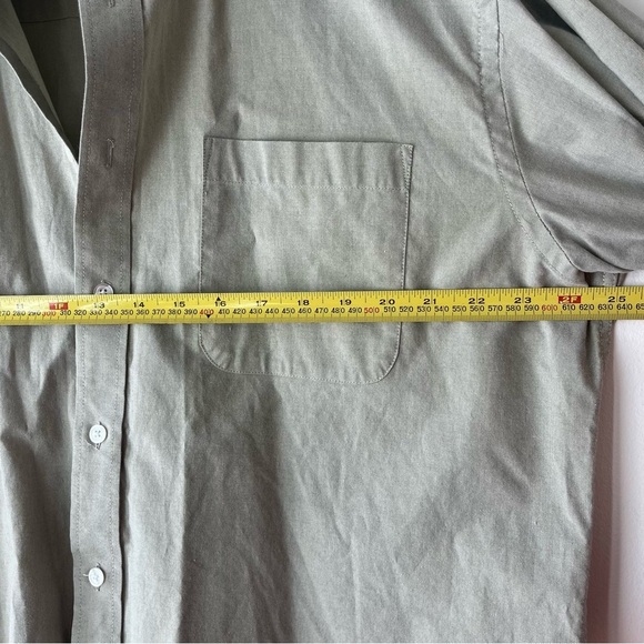 CottonTouch Men’s Button-Down Shirt 16.5 34/35 – Beige Classic Fit Oxford Style - Picture 7 of 8